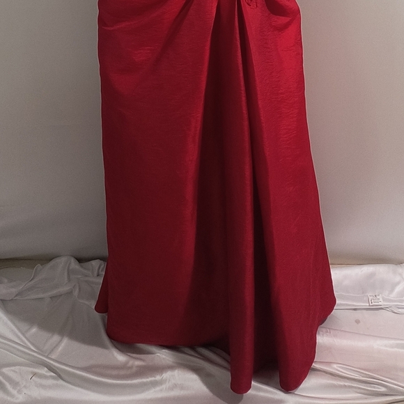 Fiesta Women's Large Red Floral Prom Dress W/Scarf - Picture 4 of 12